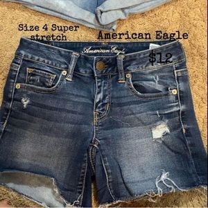 American Eagle jean shorts. Size 4 super stretch
